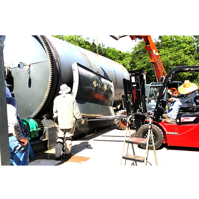 Planta ambiental de la pirolisis del neumático usada reciclando al aceite combustible 24000 kilogramos